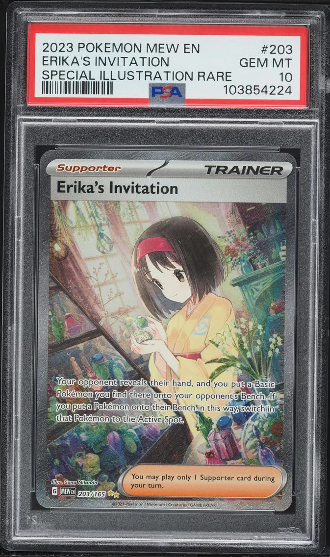 2023 #203 Erika's Invitation PSA 10 Mew EN-151 Pokemon