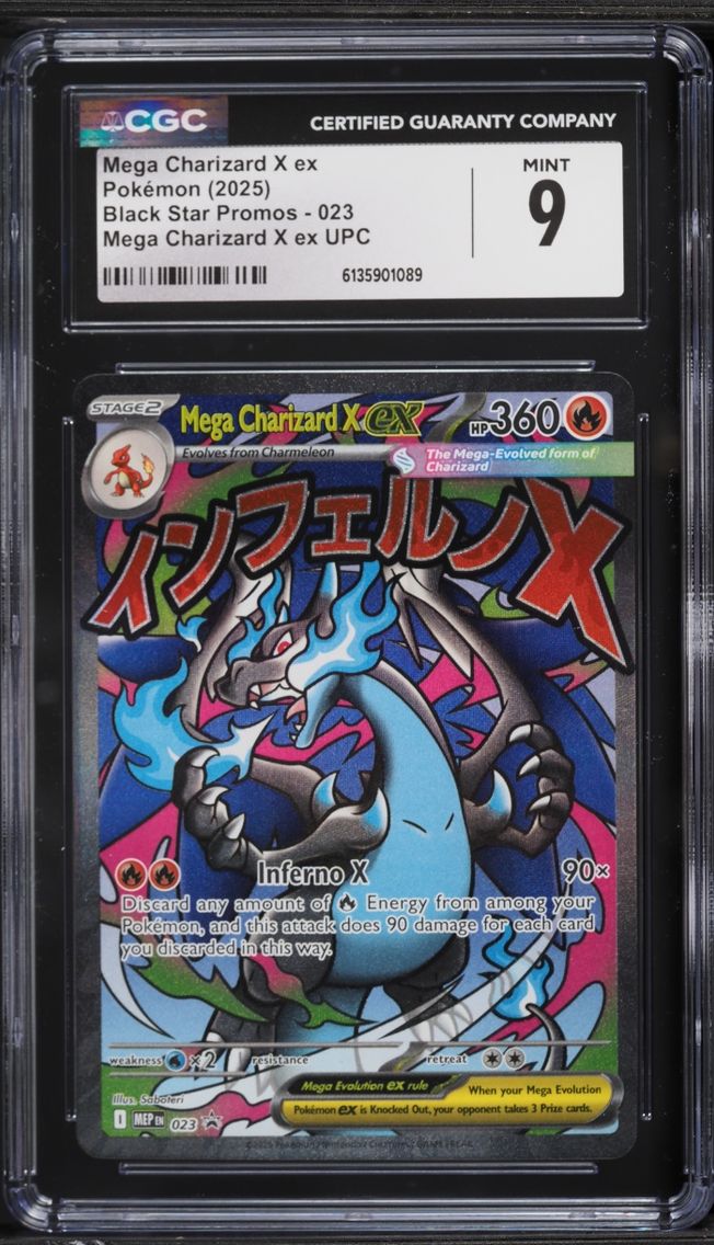 2025 #23 Mega Charizard X ex CGC 9 Pokemon Mega Evolution Promo Ultra Premium Full Art