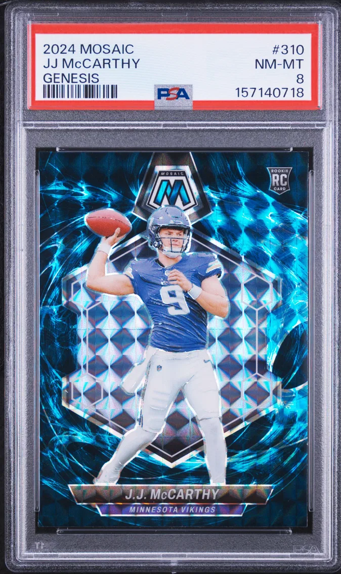 2024 #310 JJ McCarthy PSA 8 Panini Mosaic