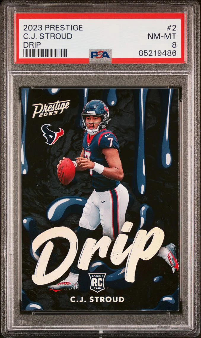 2023 #2 CJ Stroud PSA 8 Panini Prestige NFL Drip