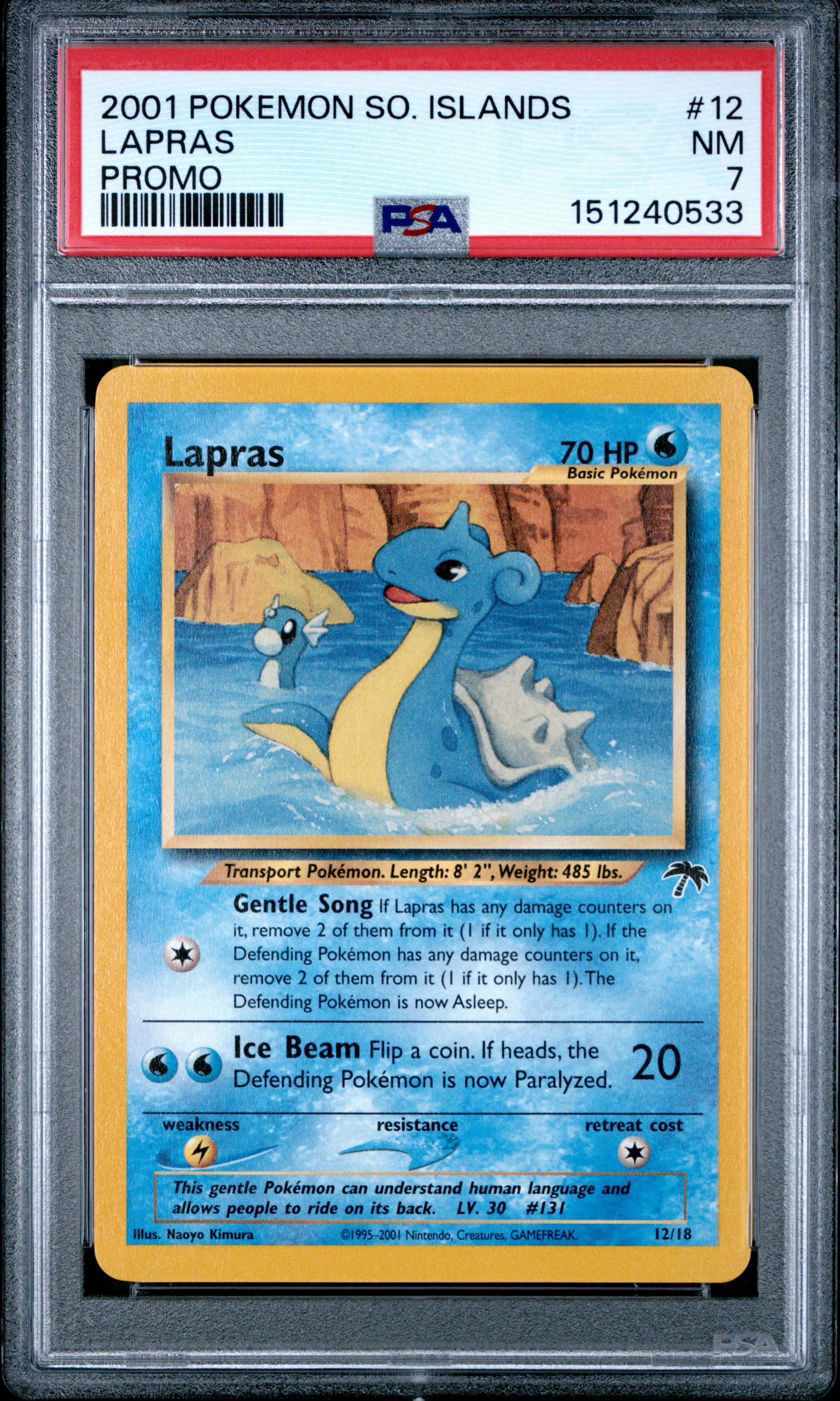 2001 #12 Lapras PSA 7 Southern Islands Promo