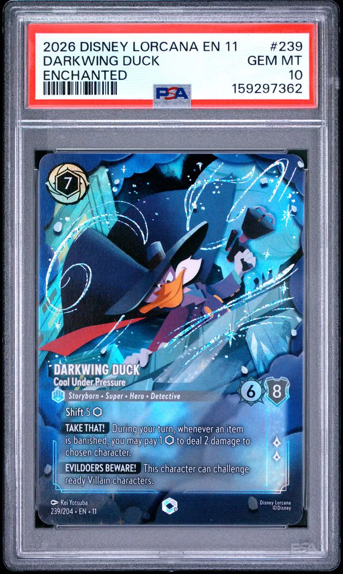 2026 #239 DARKWING DUCK PSA 10 Disney Lorcana EN 11-Winterspell