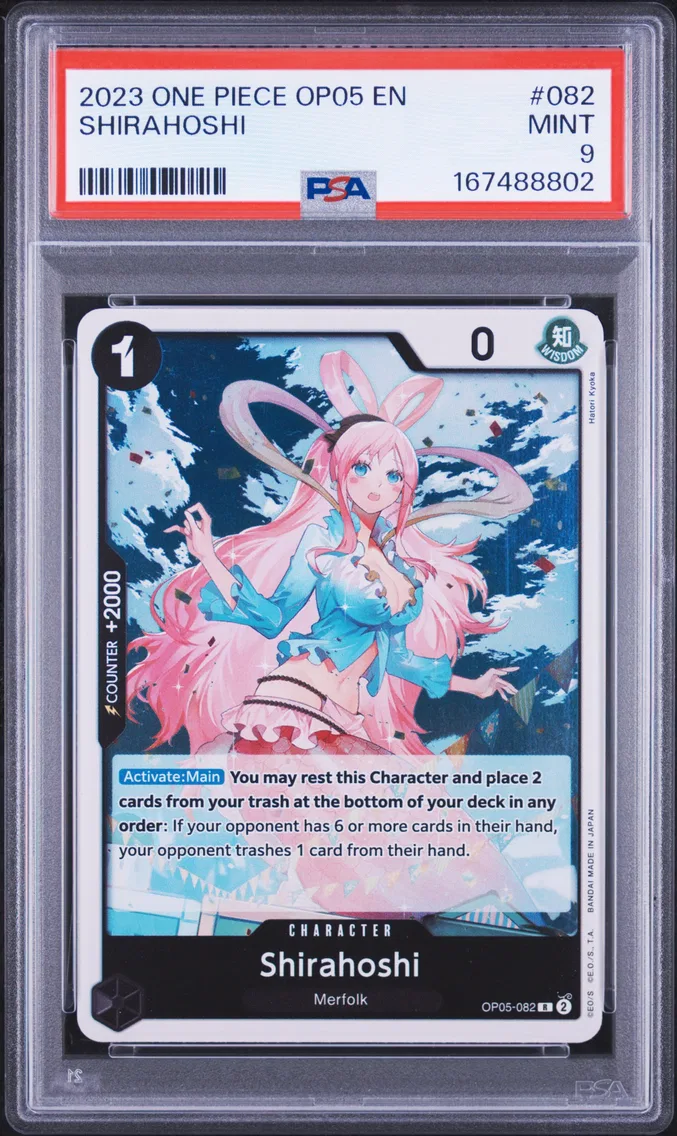 2023 #082 Shirahoshi PSA 9 One Piece OP05-Awakening of the New Era