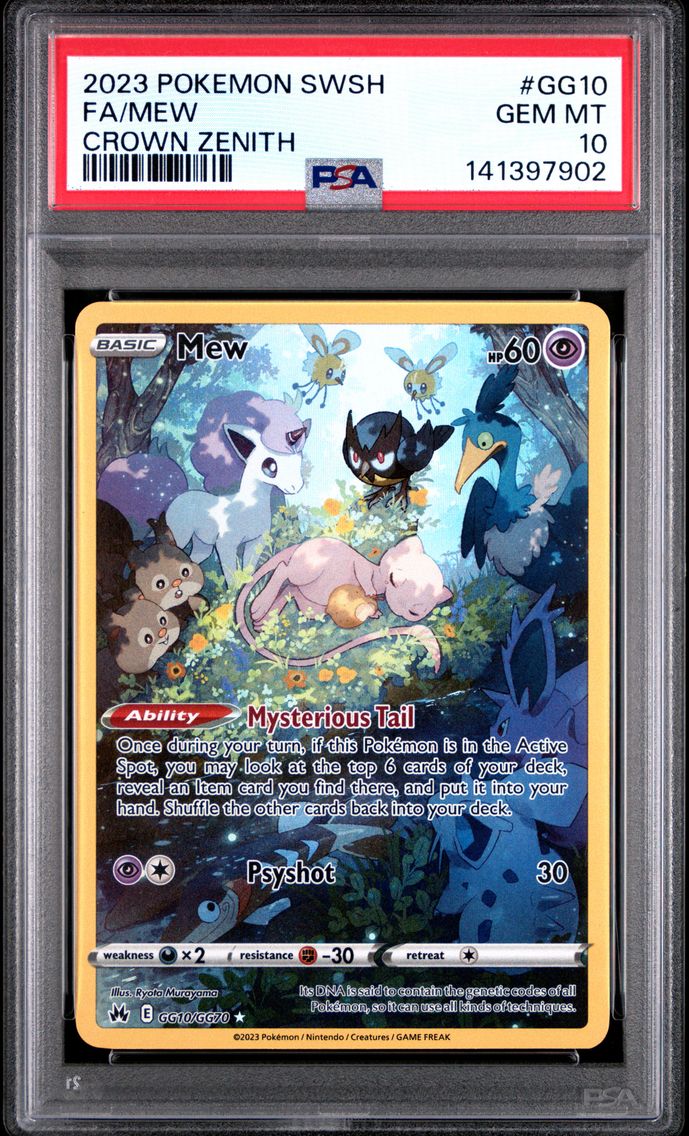 2023 #GG10 Full Art/Mew PSA 10 Sword and Shield Crown Zenith
