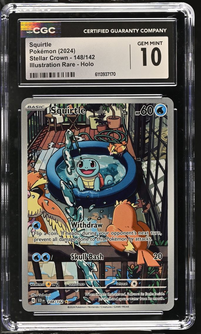 2024 #148 Squirtle CGC 10 Stellar Crown - SCR EN - English