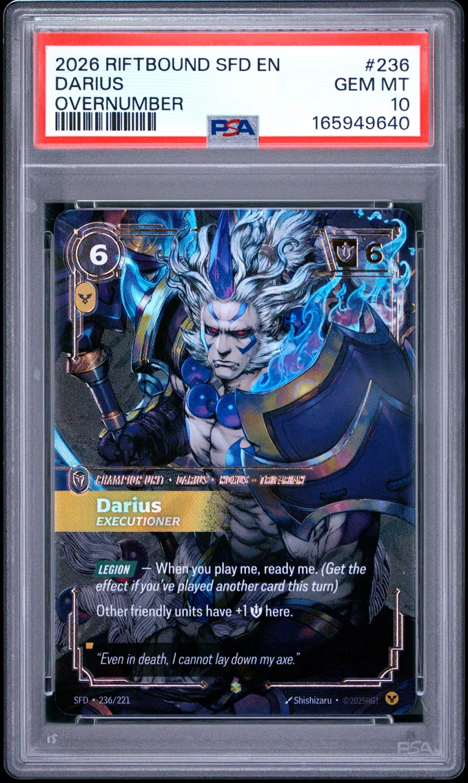 2026 #236 Darius - Executioner PSA 10 Riftbound: League of Legends Sfd-Spiritforged