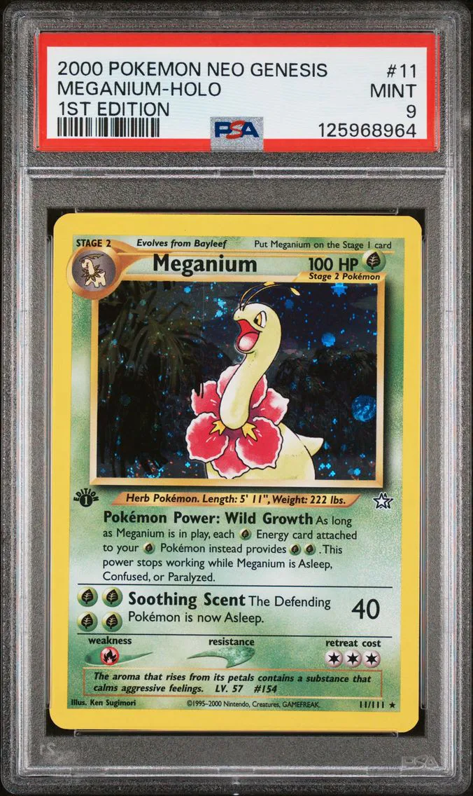 2000 #11 Meganium-Holo PSA 9 Neo Genesis 1st Edition