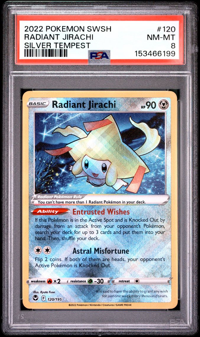 2022 #120 Radiant Jirachi PSA 8 