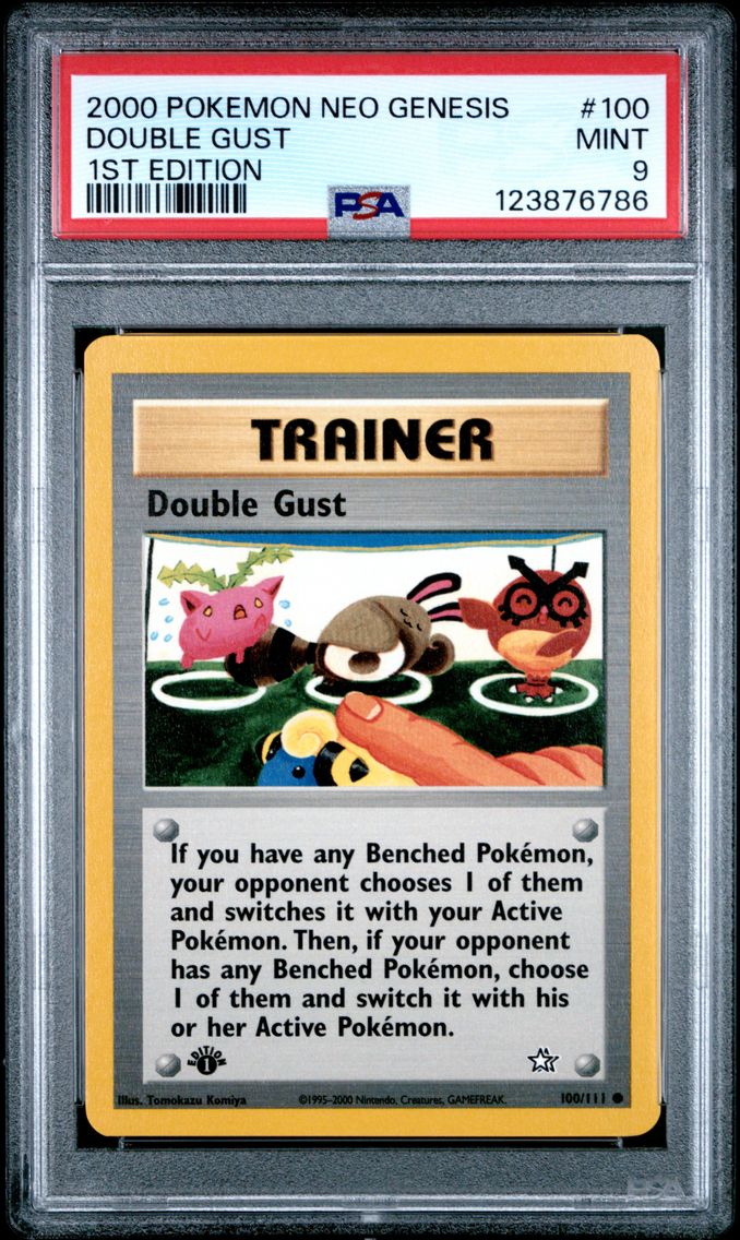2000 #100 Double Gust PSA 9 Neo Genesis 1st Edition Pokemon