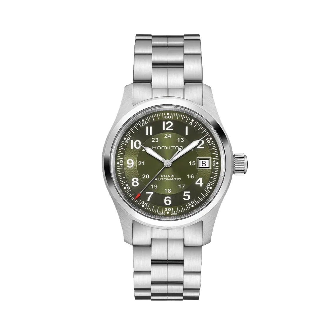 Hamilton Khaki Field Auto Date 42mm - Green on Bracelet