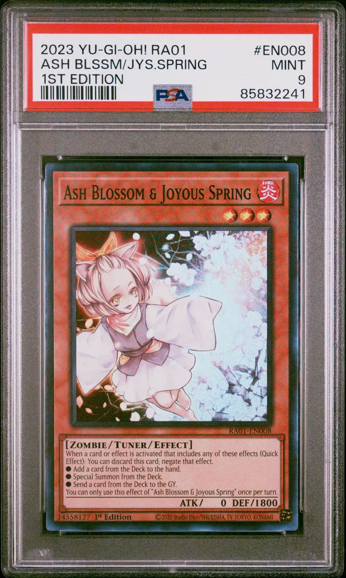 2023 #EN008 Ash Blossom & Joyous Spring 1st Edition PSA 9 YU-GI-Oh! RA01-25th Anniversary Rarity Collection