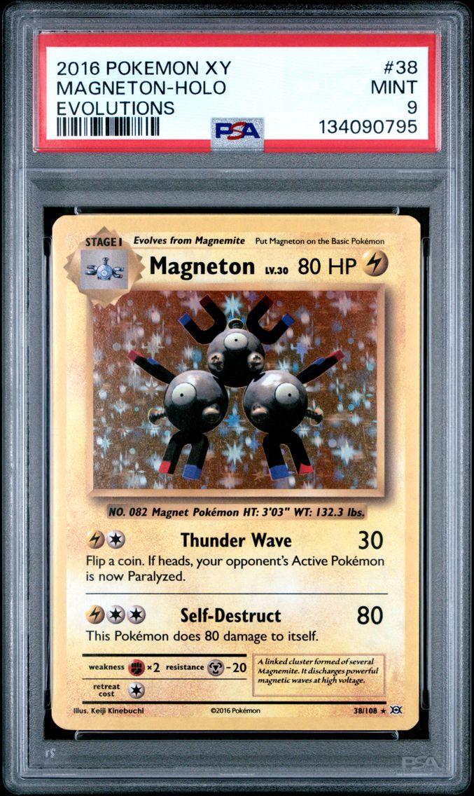 2016 #38 Magneton-Holo PSA 9 XY Evolutions Pokemon