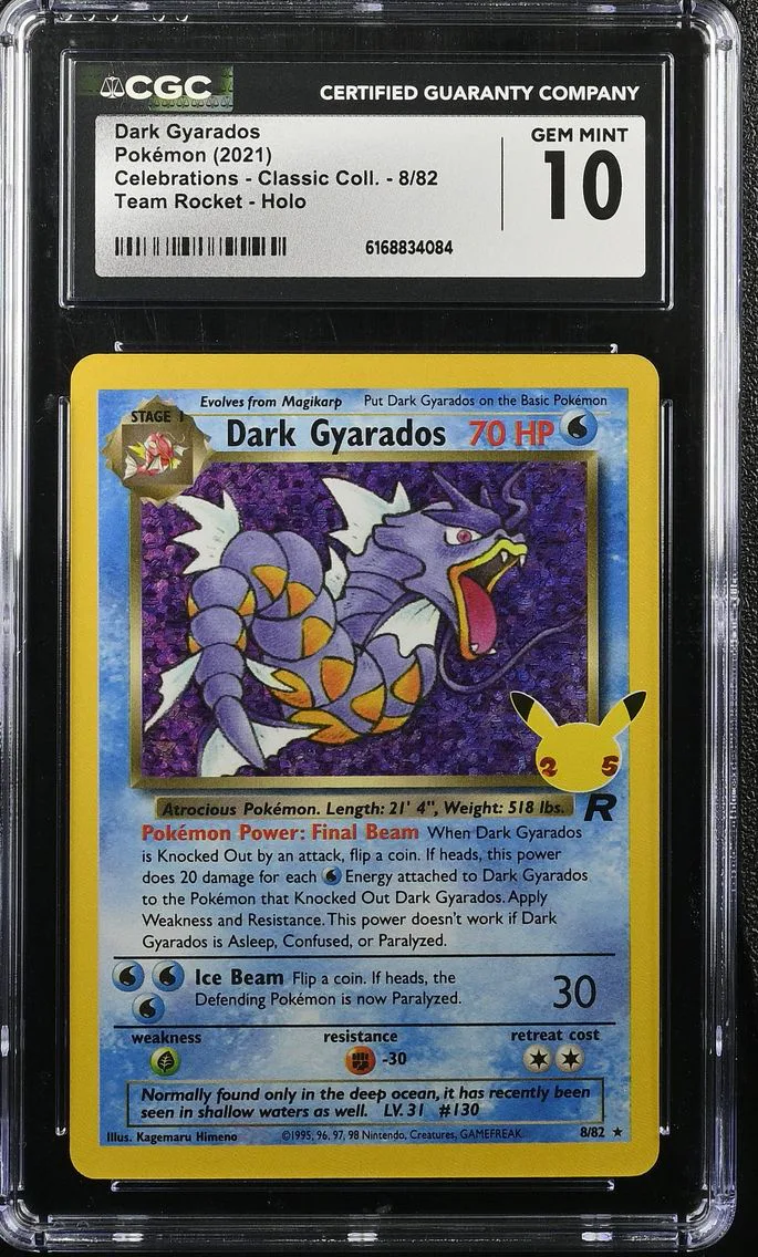 2021 #8 Dark Gyarados CGC 10 Celebrations - Classic Collection - English