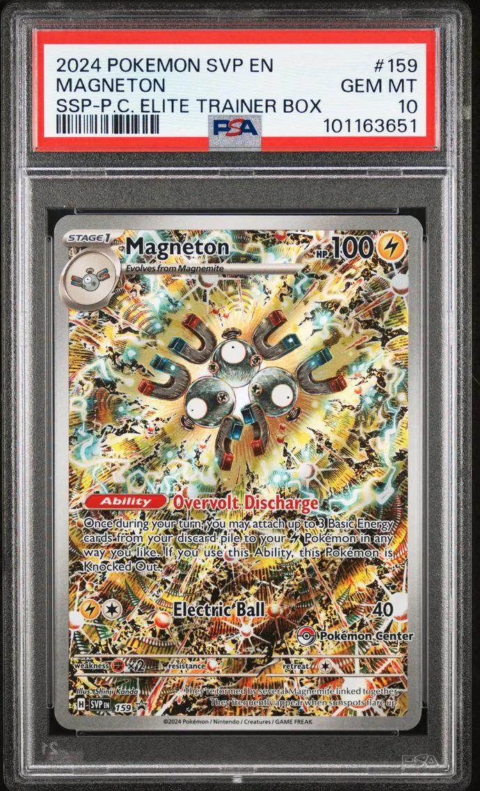 2024 #159 Magneton PSA 10 Svp EN-SV Black Star Promo