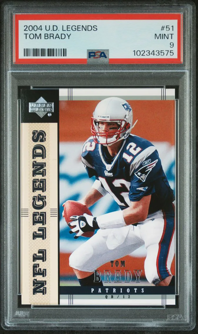 2004 #51 Tom Brady PSA 9 Upper Deck Legends