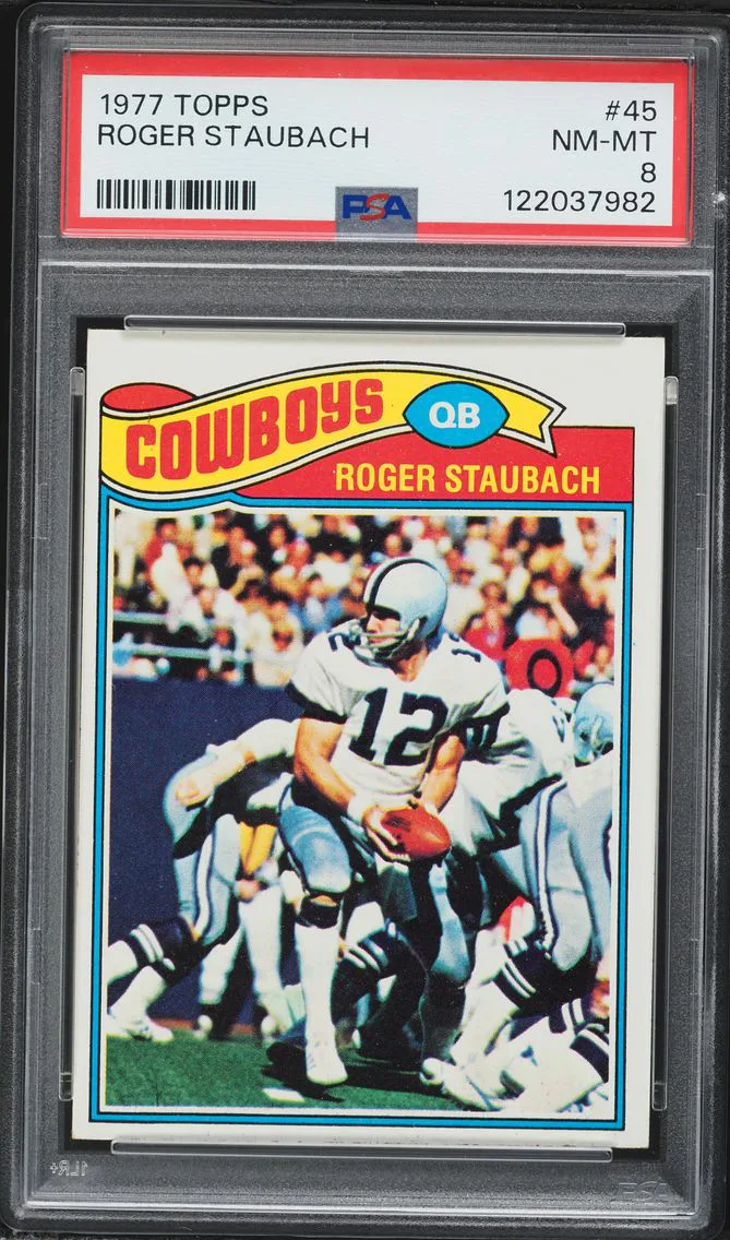 1977 #45 Roger Staubach PSA 8 Topps Football