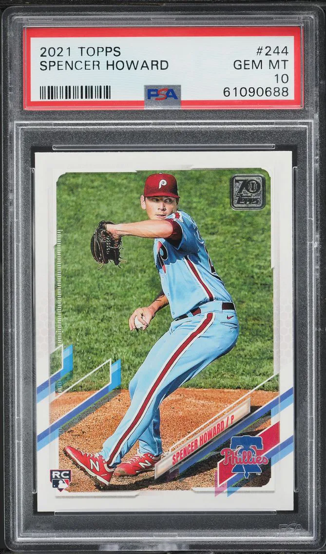 2021 Topps Spencer Howard ROOKIE #244 PSA 10 GEM MINT