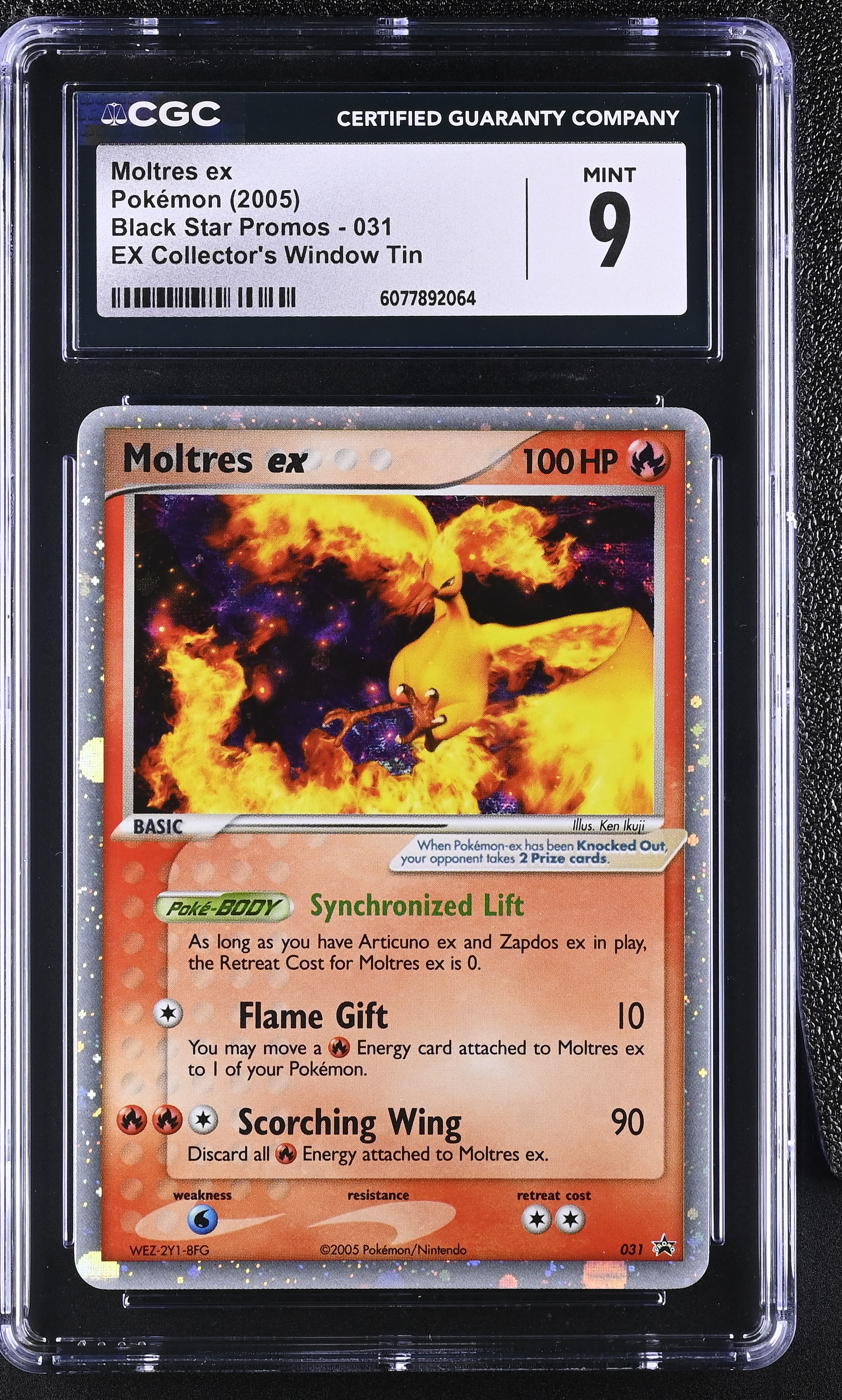 2005 #031 Moltres Ex CGC 9 Black Star Promos - Nintendo - English