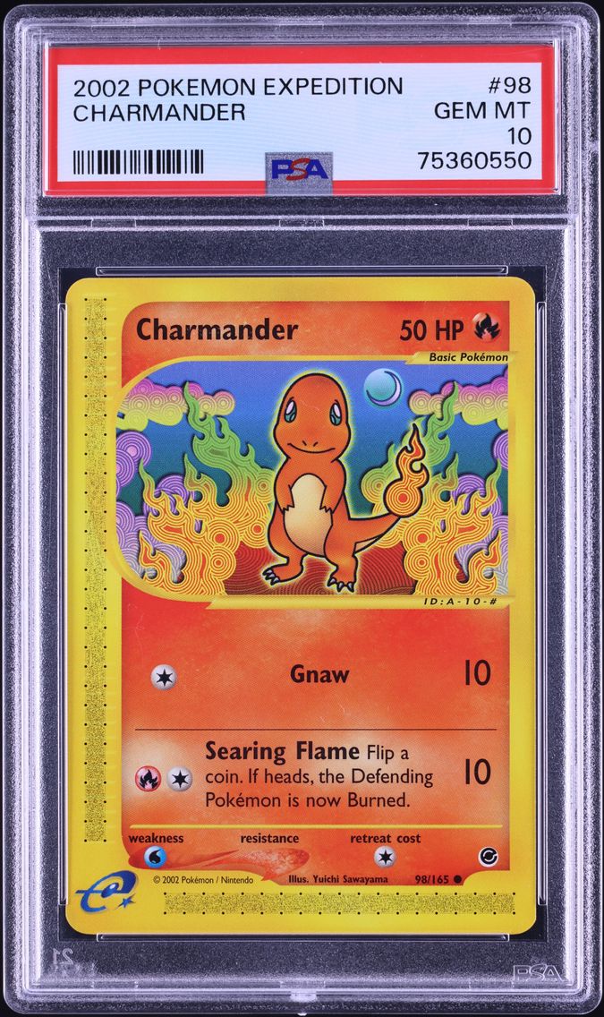 2002 #98 Charmander PSA 10 Pokemon Expedition