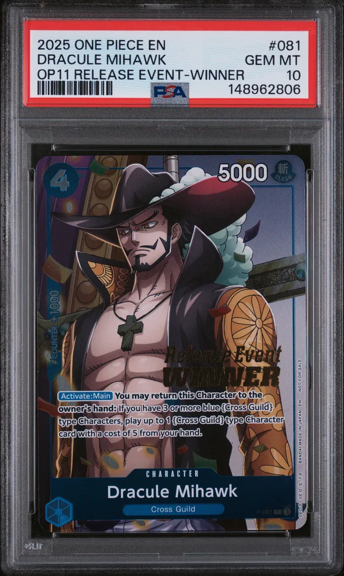 2025 #081 Dracule Mihawk PSA 10 One Piece Promos