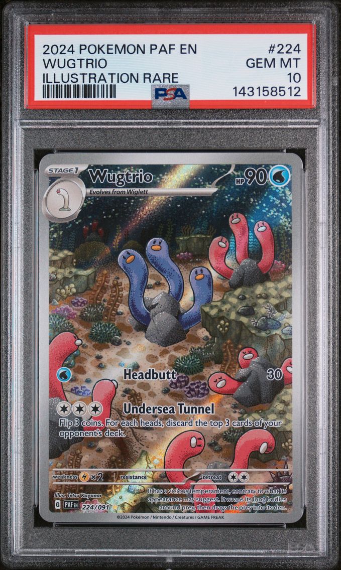 2024 #224 Wugtrio PSA 10 Paf EN-Paldean Fates Pokemon