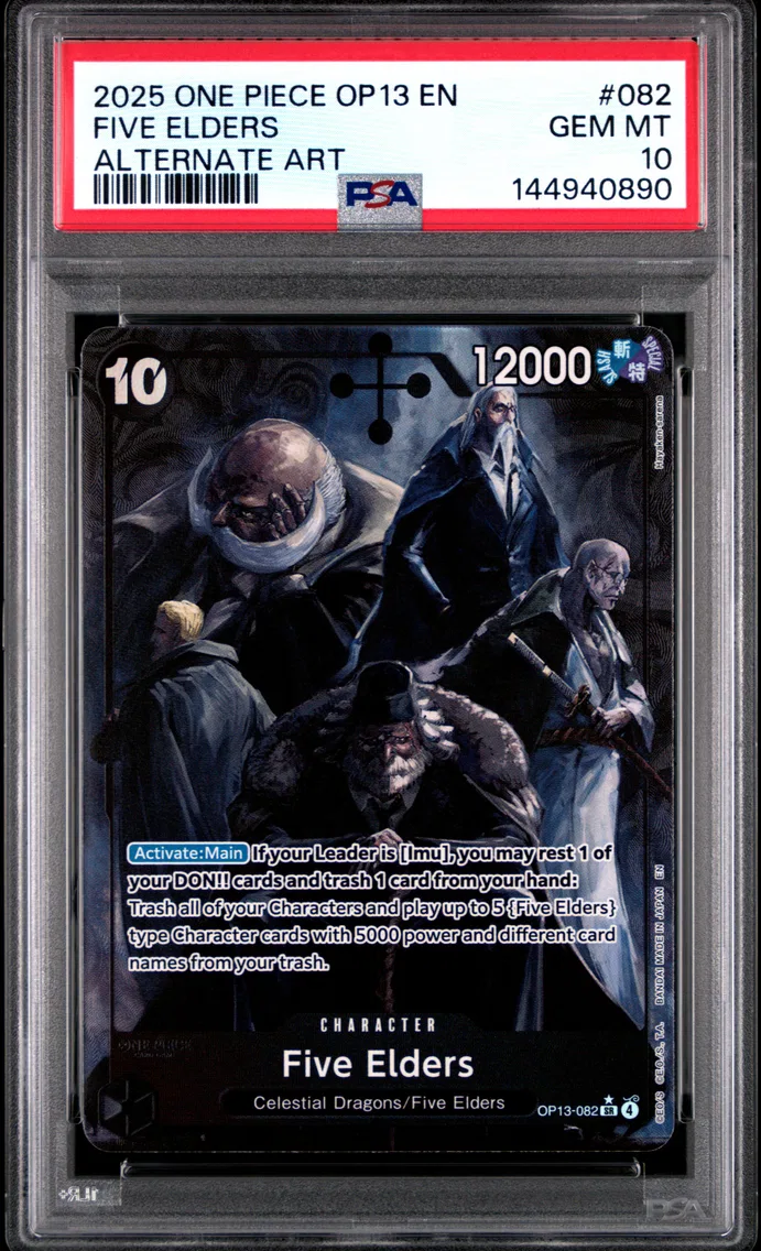 2025 #082 Five Elders PSA 10 One Piece OP13-Carrying on His Will