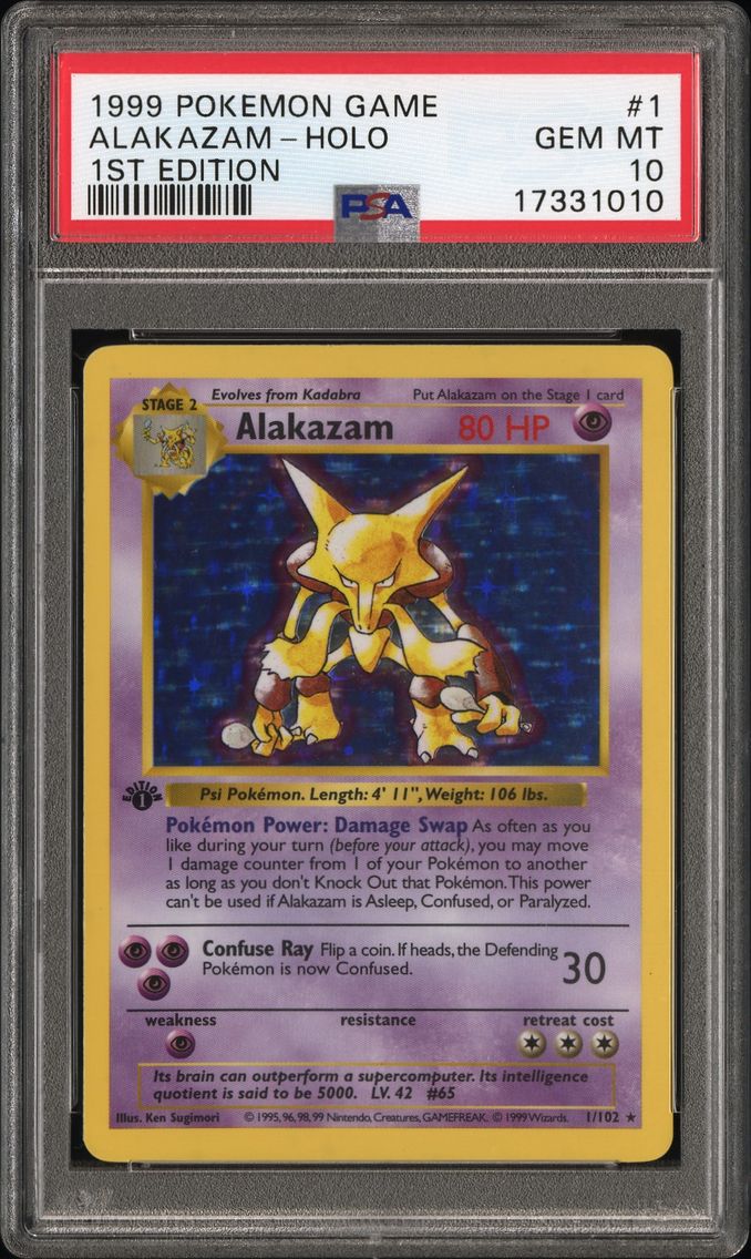 1999 #1 Alakazam-Holo 1st Editio