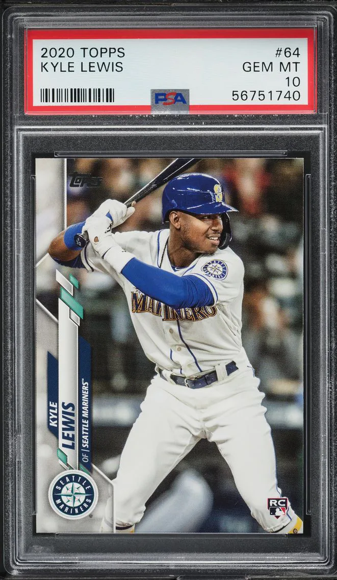 2020 Topps Kyle Lewis ROOKIE #64 PSA 10 GEM MINT