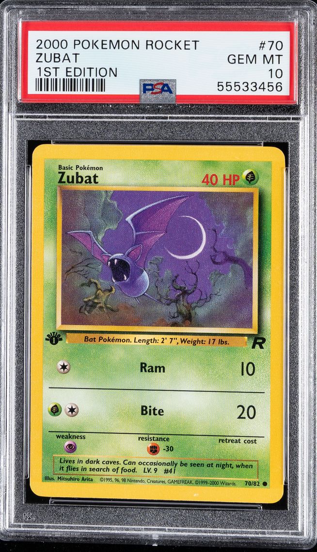 2000 #70 ZUBAT PSA 10 POKEMON ROCKET | 1ST EDITION