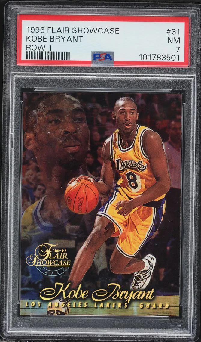 1996 #31 Kobe Bryant PSA 7 Flair Showcase Basketball