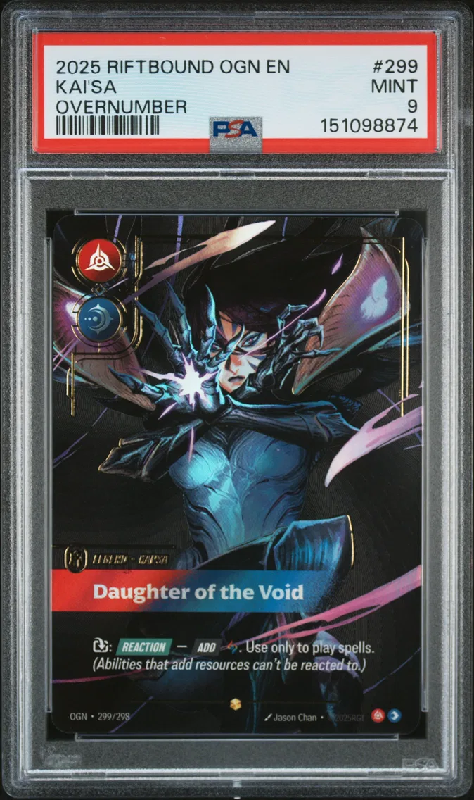 2025 #299 Kai'SA - Daughter of the Void PSA 9 Riftbound: League of Legends Ogn-Origins