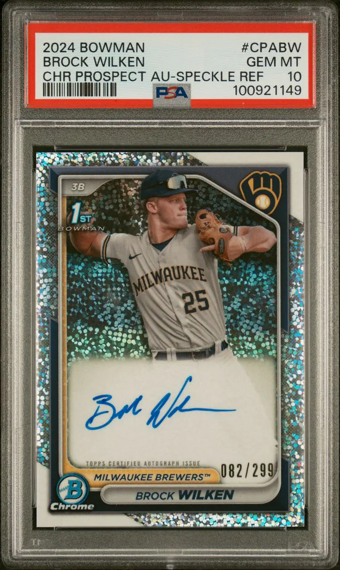 2024 #CPABW Brock Wilken PSA 10 Bowman Chrome Prospect Autographs
