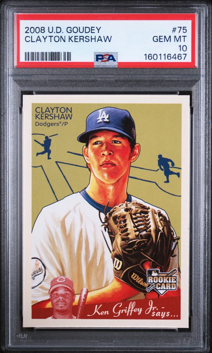 2008 #75 Clayton Kershaw PSA 10 Upper Deck Goudey