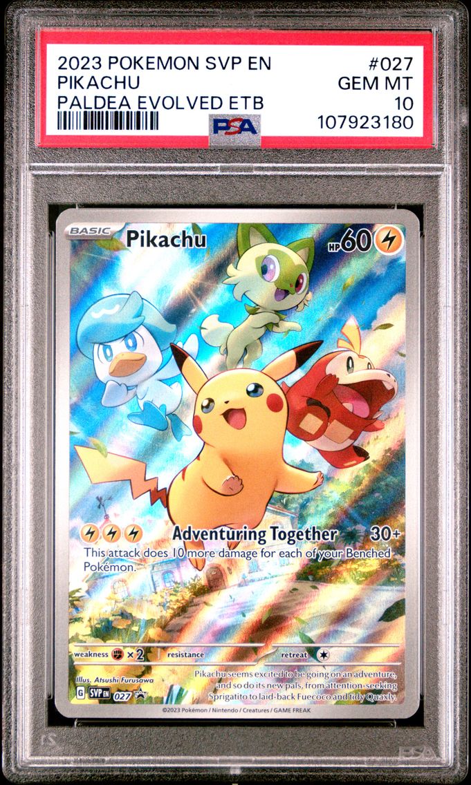 2023 #027 Pikachu PSA 10 Svp EN-SV Black Star Promo Pokemon