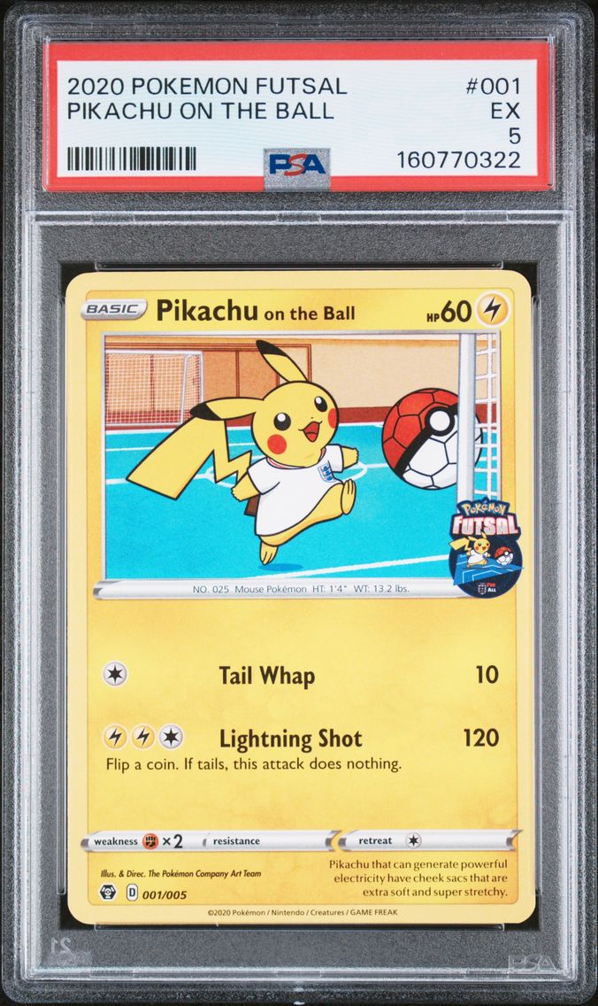 2020 #001 Pikachu on the Ball PSA 5 Futsal