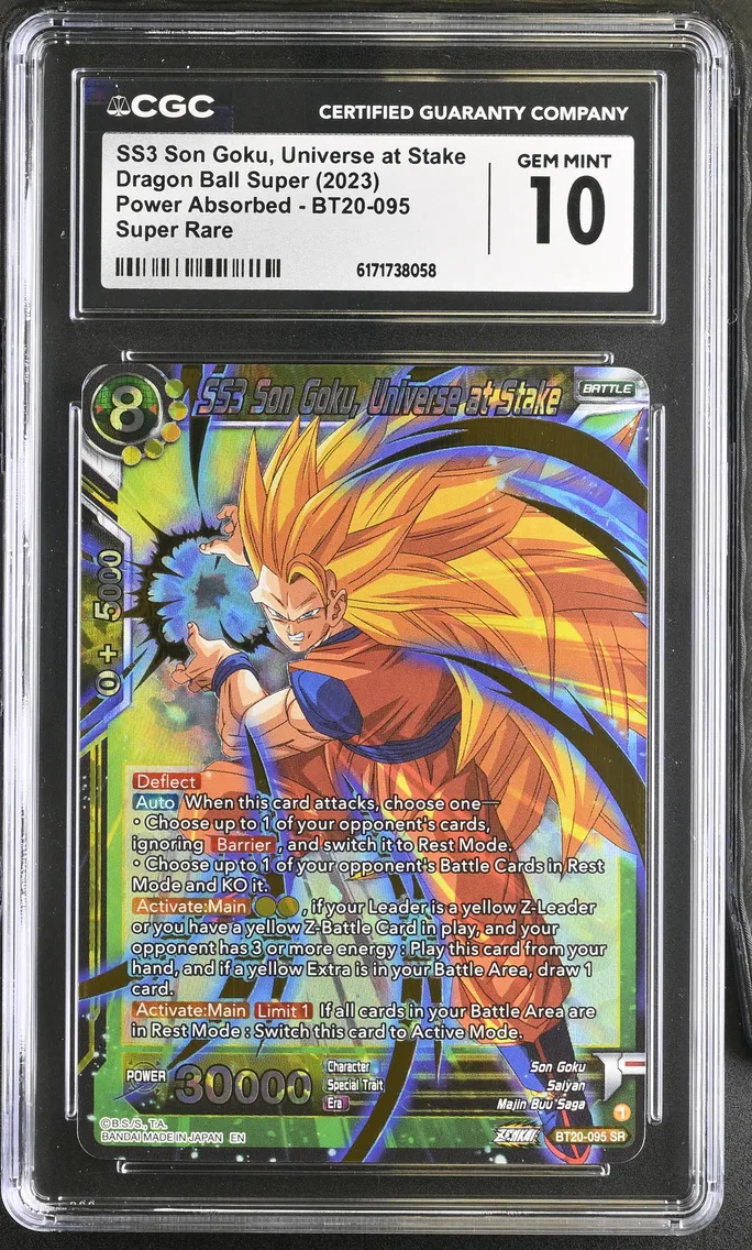 2023 #BT20-095 SS3 Son Goku, Universe at Stake CGC 10 Power Absorbed - English