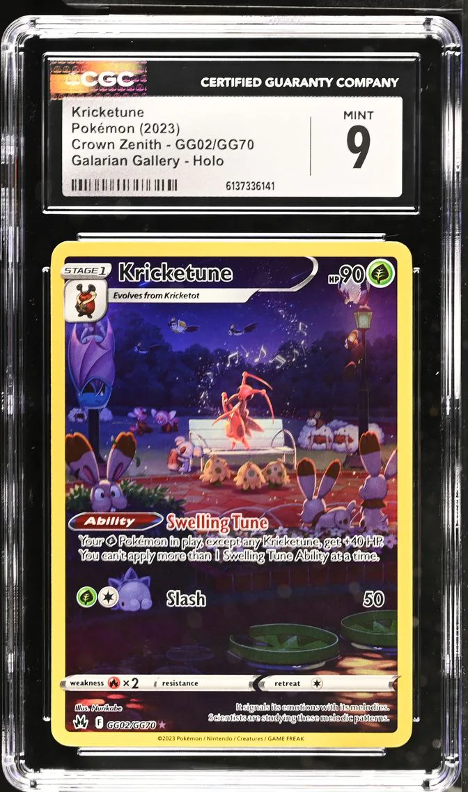 2023 #GG02/GG70 Kricketune CGC 9 Crown Zenith - English