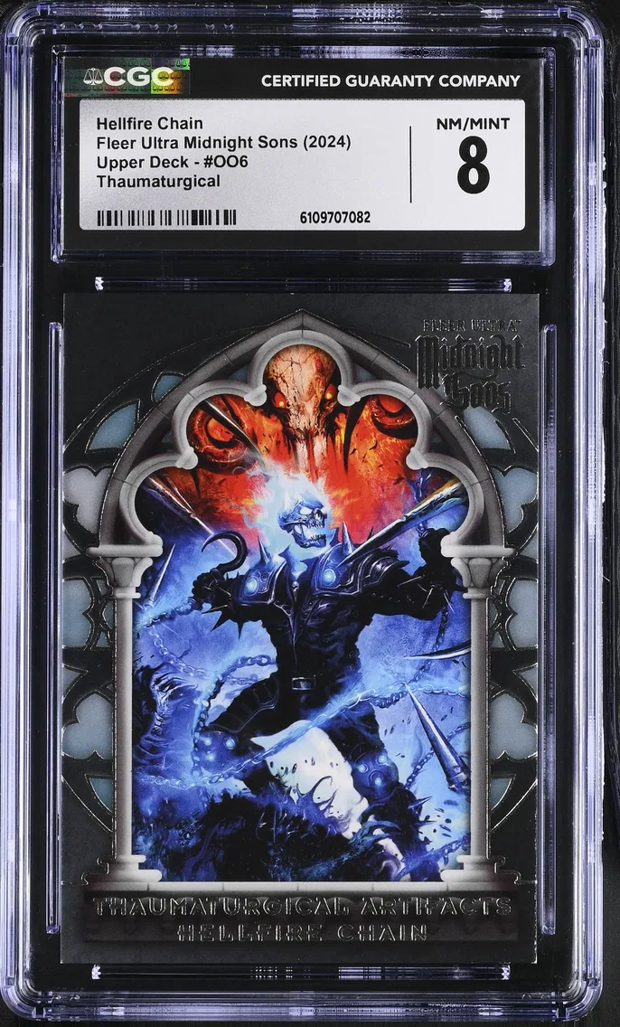 2024 #OO6 Hellfire Chain CGC 8 Fleer Ultra Midnight Sons (2024 Upper Deck) - English