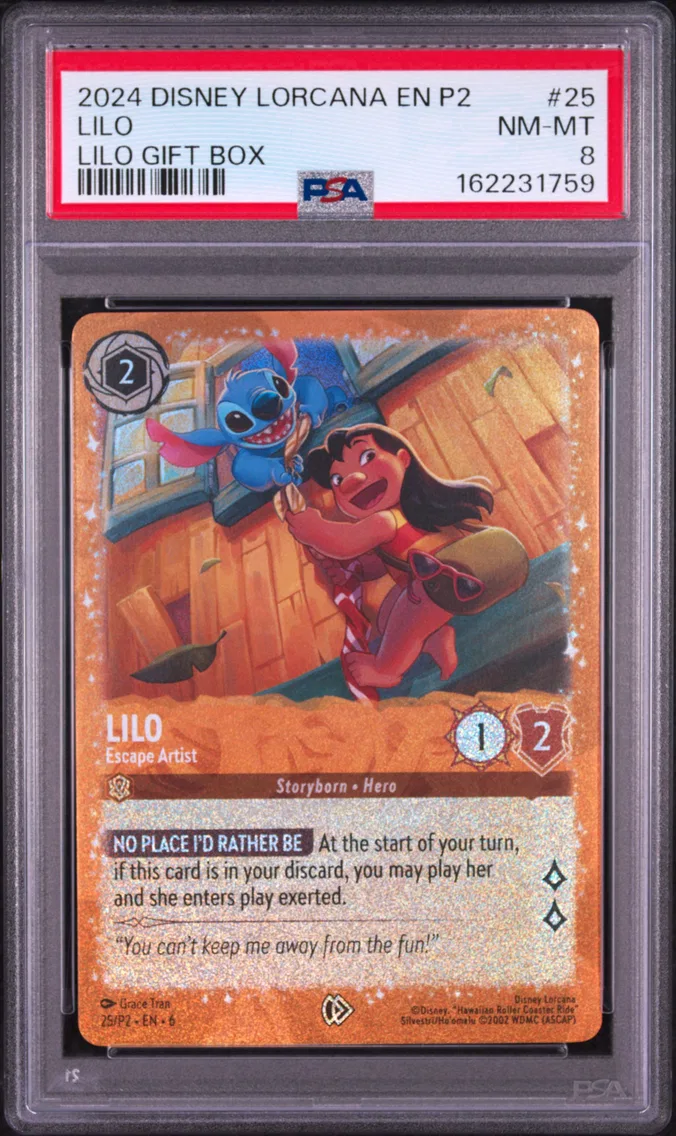 2024 #25 Lilo - Escape Artist PSA 8 Disney Lorcana EN P2-Promo