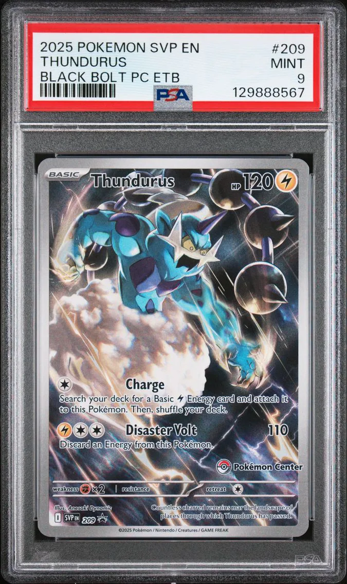 2025 #209 Thundurus PSA 9 Svp EN-SV Black Star Promo Pokemon