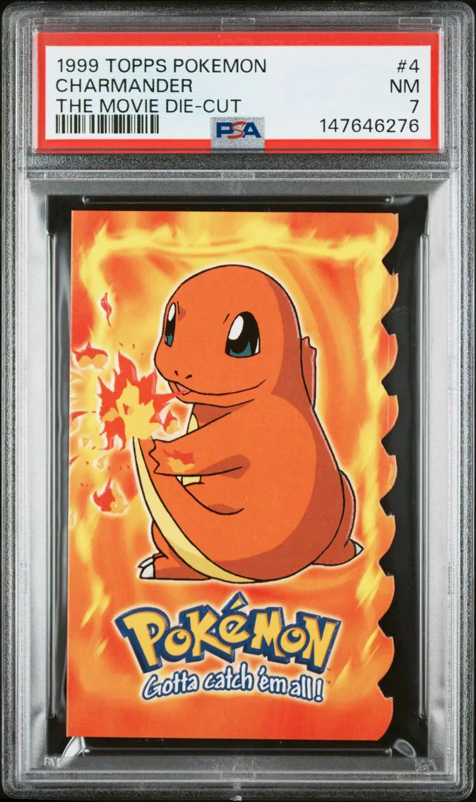 1999 #4 Charmander PSA 7 Topps the Movie Die-Cut