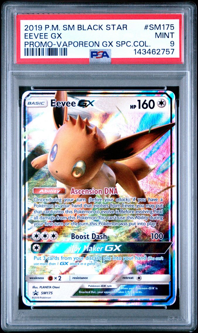 2019 #SM175 Eevee GX PSA 9 SM Bl