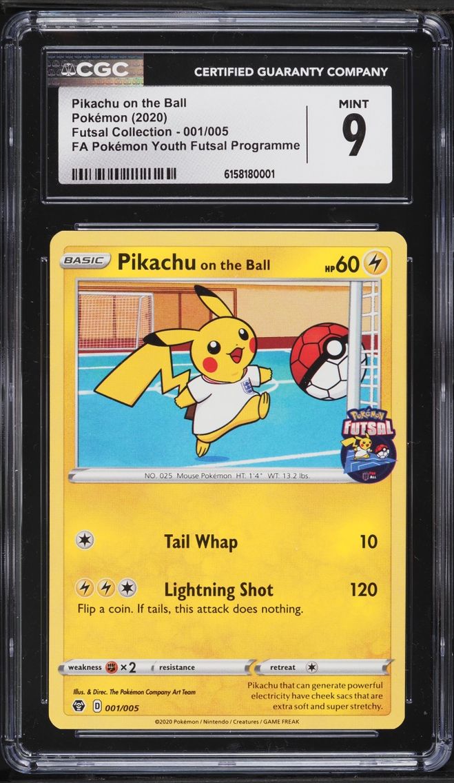 2020 Pokemon Sword & Shield Futsal Collection Youth Pikachu On The Ball #1 CGC 9 MINT