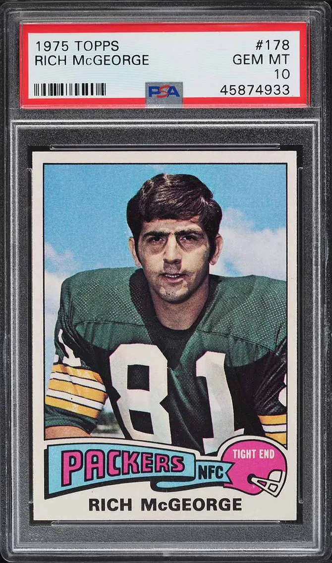 1975 Topps Football Rich McGeorge #178 PSA 10 GEM MINT
