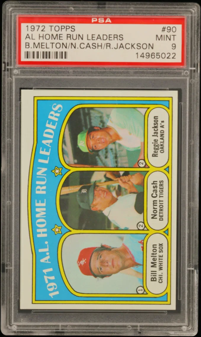 1972 #90 AL Home Run Leaders PSA 9 Topps