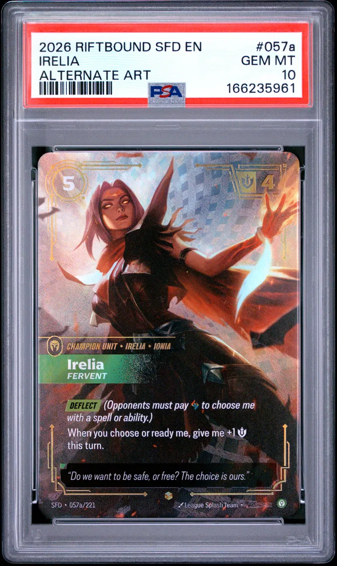 2026 #057a Irelia - Fervent PSA 10 Riftbound: League of Legends Sfd-Spiritforged