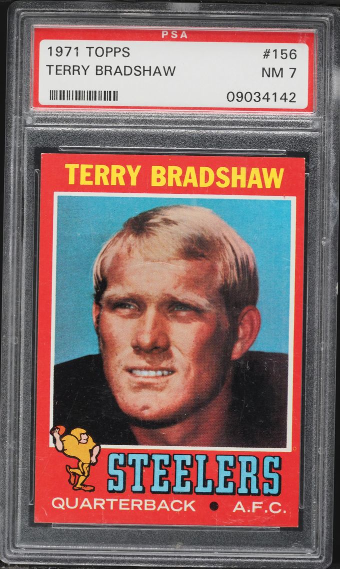 1971 #156 Terry Bradshaw PSA 7 T