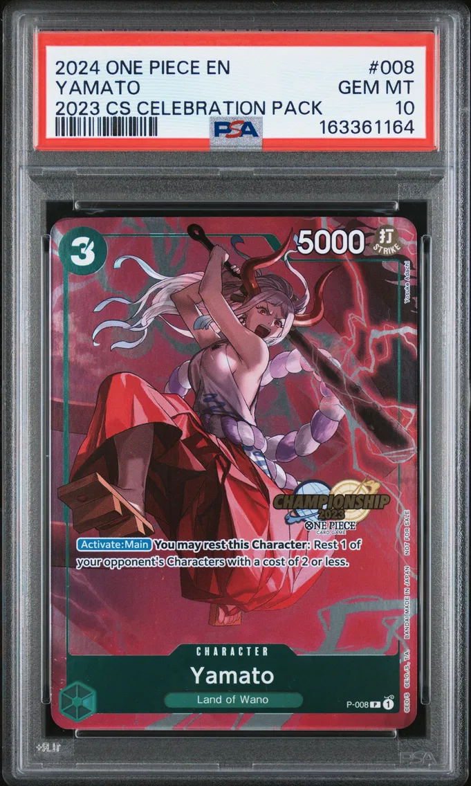 2024 #008 Yamato PSA 10 One Piece Championship 2023 Celebration Pack