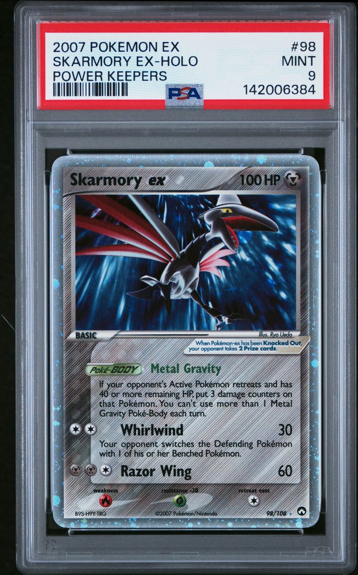 2007 #98 Skarmory EX-Holo PSA 9 EX Power Keepers