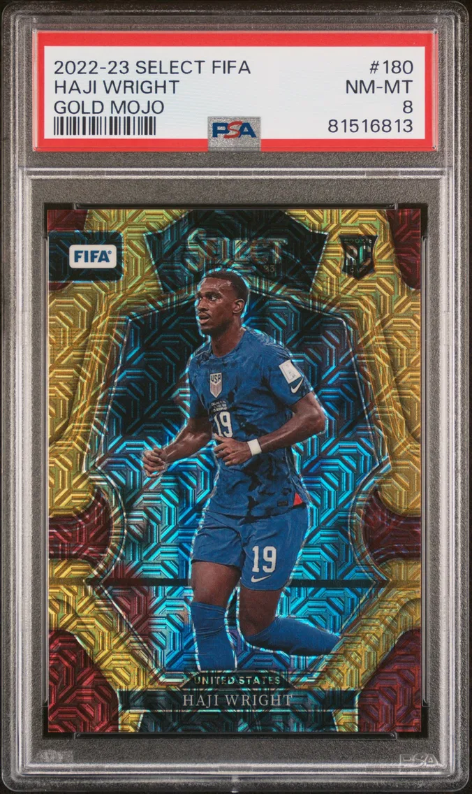 2022 #180 Haji Wright PSA 8 Panini Select FIFA